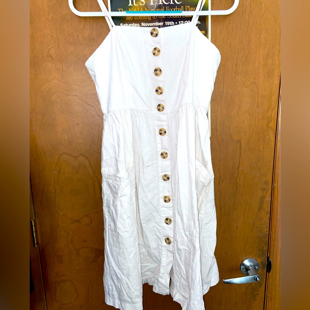 Forever 21 white button dress